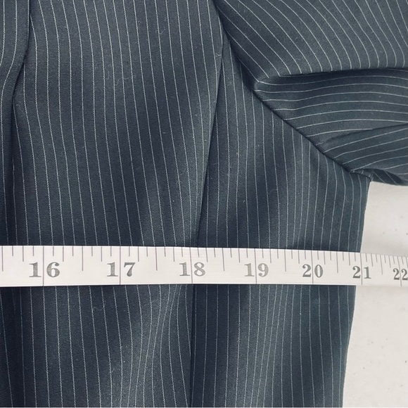 Tahari ASL Petite Pin Striped Tie Button Front Lined Suit Blazer Jacket Office - Picture 7 of 11